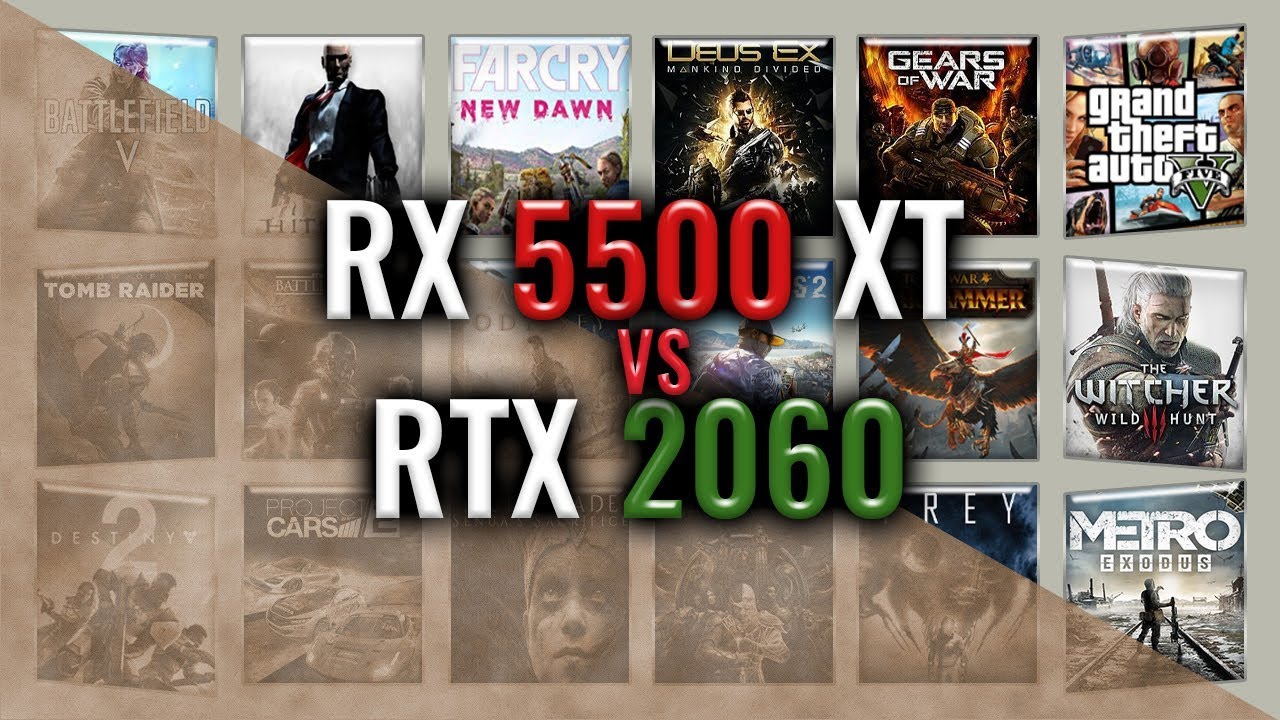 RX 5500 XT vs RTX 2060 Benchmarks | 59 tests - YouTube