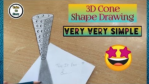 3D Cone Shape Drawing | Very Simple to draw 3D drawing with tricks | 3Ddrawing | Step by stepdrawing