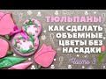 Объемные цветы без насадки. Часть 3. Тюльпаны 🌷 Пряники на 8 Марта