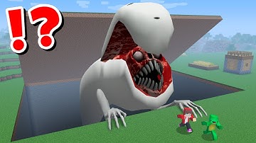 JJ and Mikey found a HUGE GRAVE of BRIDGE WORM in Minecraft - Maizen