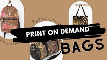 REDBUBBLE  - Print on Demand BAGS MOCKUP (duffle bags, all over print tote bag & draw string bags )