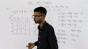 Gate 2007 pyq DIGITAL | Let f(w, x, y, z) = ∑(0, 4, 5, 7, 8, 9, 13, 15). Which of the following.