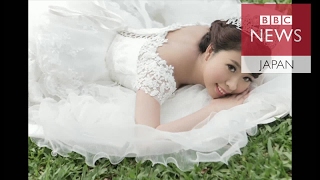 がん闘病の独身女性　結婚写真の夢かなえる