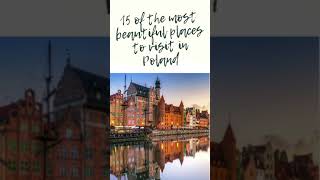 15 of the most beautiful places to visit in Poland #shorts #travel
