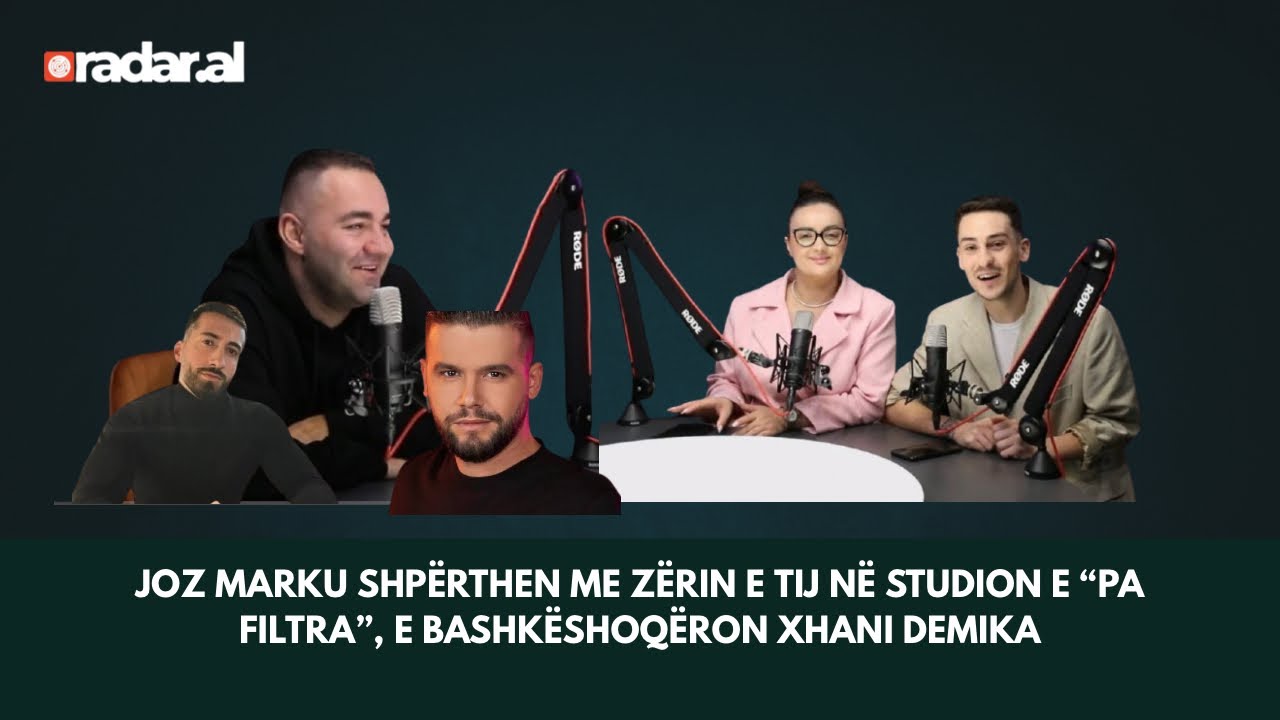 Joz Marku shpërthen me zërin e tij në studion e "Pa Filtra", e bashkëshoqëron Xhani Demika
