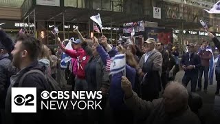 Large pro-Israel rally underway in Times Square