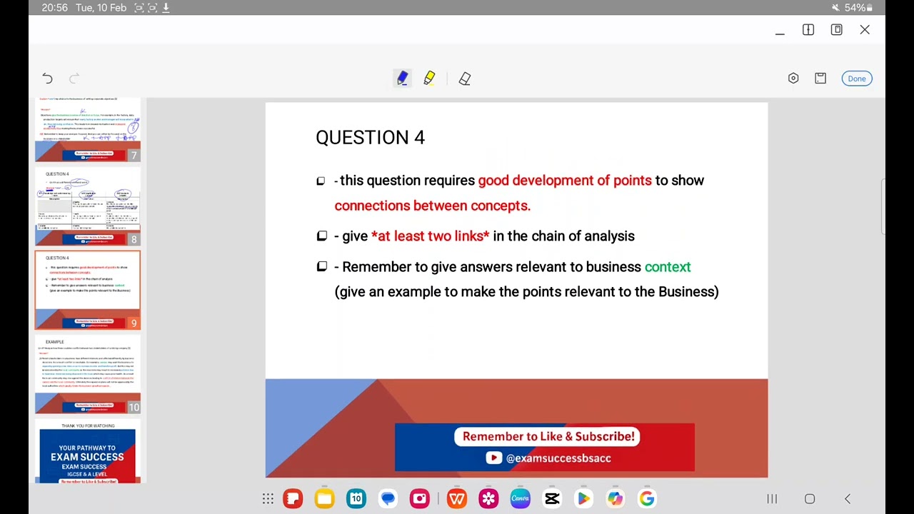 Business  9609 AS LEVEL: PAPER 1 SECTION A SKILLS