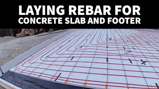 Installing Rebar in Footer and Mono Slab Garage Build diy ep 11