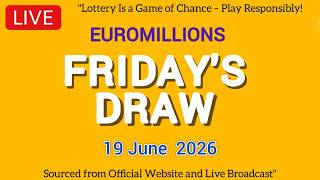 The National Lottery Euromillions Draw Live results from Friday 19 Jun 2026 | Euro Millions