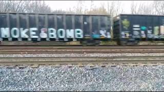 Live CSX Freight Train Heads East