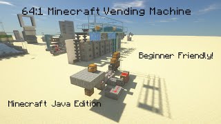 Beginner Friendly 64:1 Vending Machine | Minecraft Java 1.18+