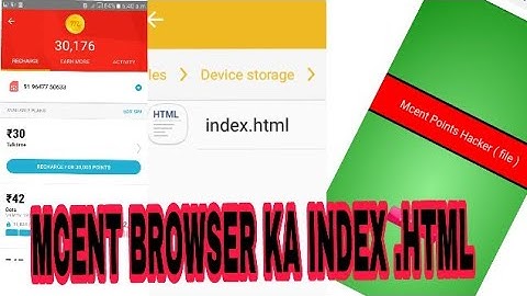 MCENT BROWSER सिफ 1 मिनटो मे 30.000 POINTS INCREASE  TRICKS NEW 2018//