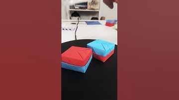 Ddakji Button 🟦🟥 - How to Make Squid Game Origami Fidget Toy Tutorial