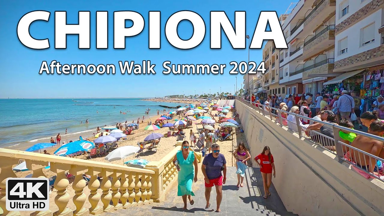 Chipiona Cádiz 🏖️ Summer 2024 ☀️ 4K Virtual Walking Tour, Spain