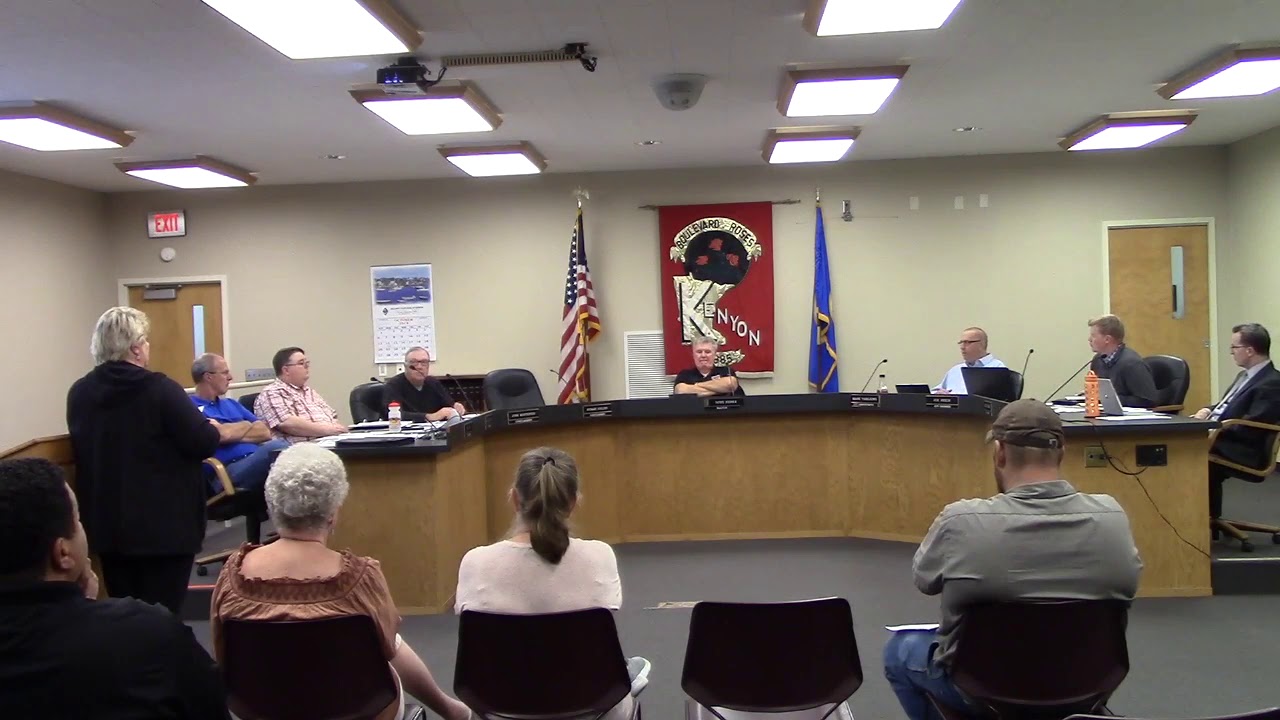 Kenyon, MN City Council Meeting Part 1 October 8, 2019 YouTube