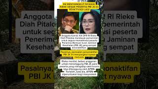 RIEKE Desak PBI JK Direaktivasi  #news #prabowo #dedimulyadi #kdm #shortsvideo #shorts #viral #fyp