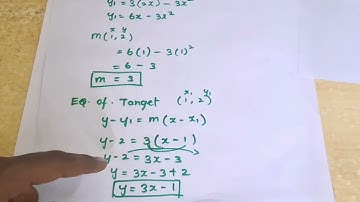Find an equation of the tangent line & normal line to the curve y=3x^2-x^3 at (1,2)