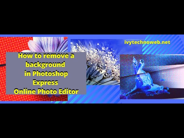 How to remove a background in Photoshop Express Online Photo Editor. -  YouTube