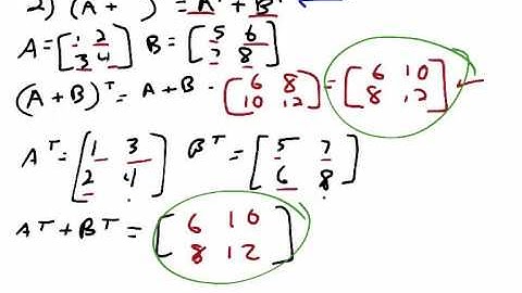 Linear Algebra-  Properties of the Transpose of a Matrix