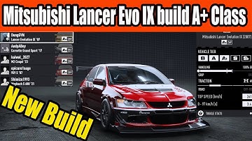 Mitsubishi Lancer Evo IX build A+ Class in NFS Unbound - New Build