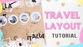 Travel page with no 12x12 pattern papers - make it with me!