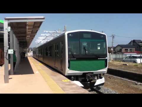 烏山線EV-E301系 ACCUM  烏山駅発車シーン