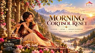 Morning Cortisol Reset 🌅 | 432Hz Bansuri & Sitar Indian Meditation Music for Calm & Focus