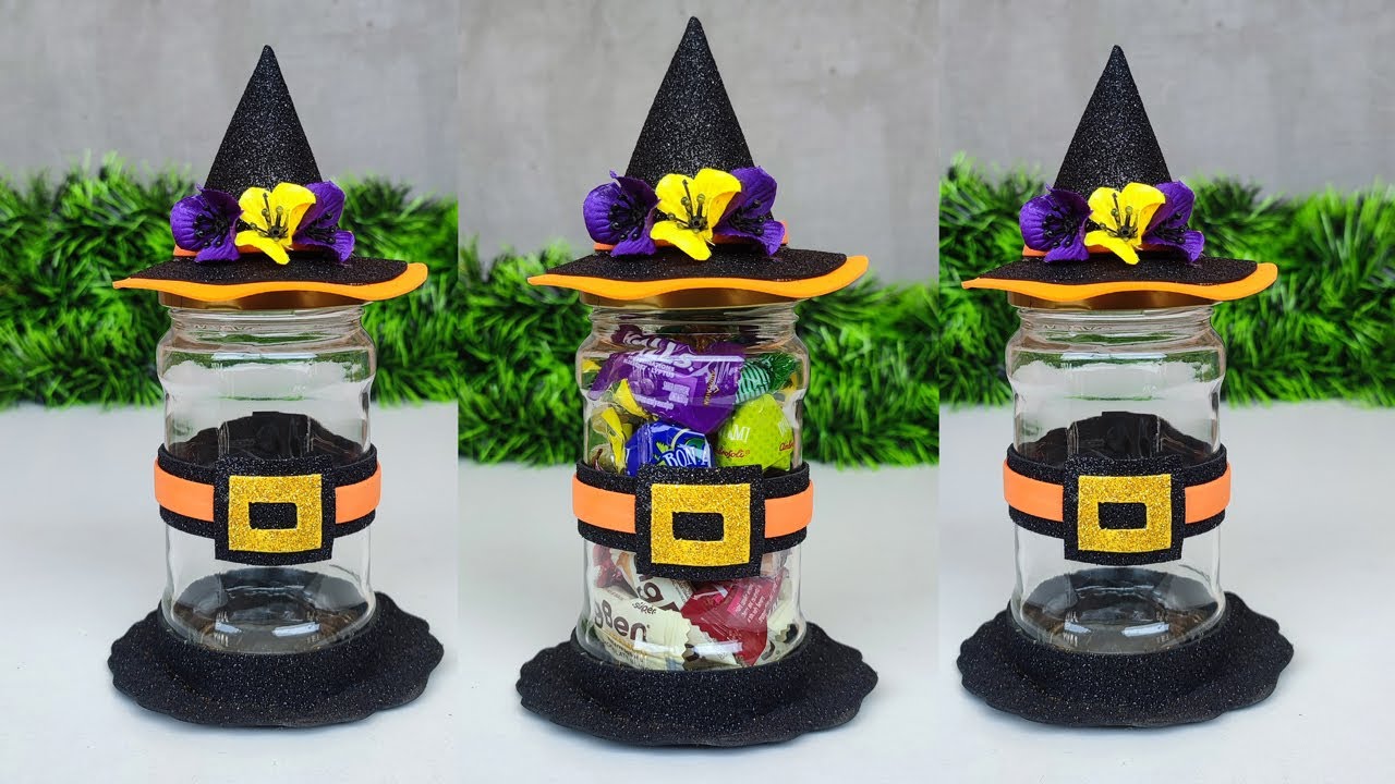 🎃🎁Dulcero para HALLOWEEN fácil reciclando un frasco🎃💀 | Halloween Decoration Ideas | DIY Halloween