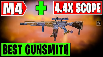 M4 + 4.4X SCOPE | BEST NO RECOIL GUNSMITH ATTACHMENTS FOR BATTLE ROYALE | COD Mobile ON PC