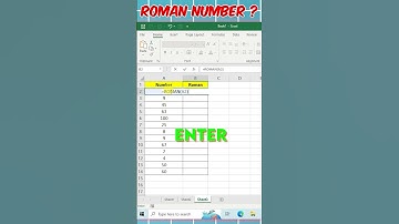 Roman Formula in Excel #excel #shortvideo #shorts