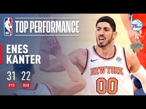 Enes Kanter Career Game (31 pts, 22 rebs) On Christmas Day vs The 76ers