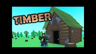 Играем в Timber! обзор на симулятор дровосека в роблокс!