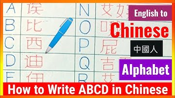 How to Write Chinese Alphabet A to Z Transformed in English | Learn The Chinese Alphabet A to Z