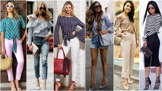 Lindas Y Elegantes Blusas Con Estampado De Rayas Para Llevar En El 2022 Y Lucir Espectacular