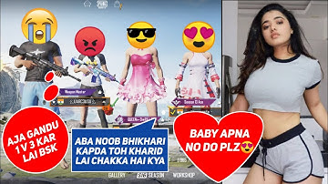 ❤RANDOM PRANK WITH HOT GIRL | RANDOM HOT GIRL CALL ME NOOB |CHALLENGE 1vs3 TDM