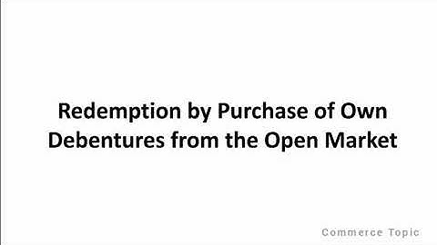 Purchase of own debentures from open market