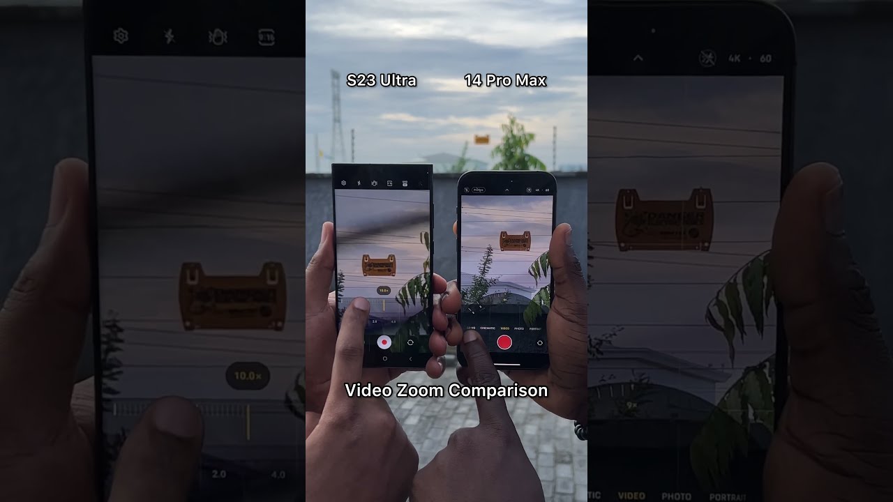IPhone 14 Pro Max Vs Samsung S23 Ultra 4K 60FPS Video Zoom Comparison