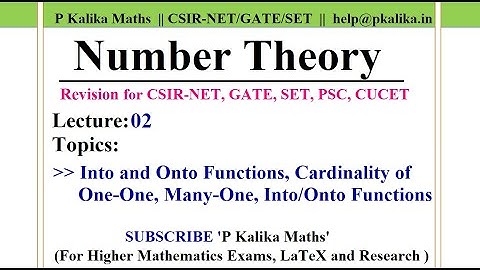 Number Theory Lect-02: Relations b/w Sets, Into & Onto Functions & Cardinality of Functions