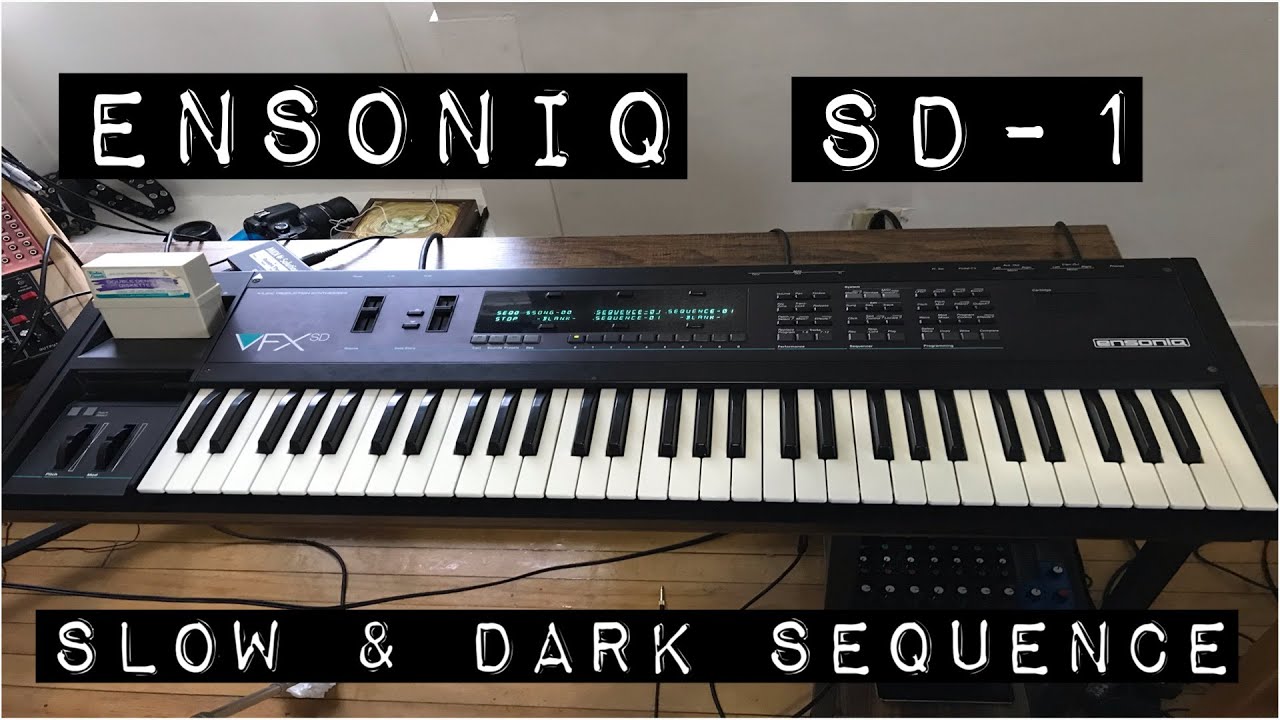 Ensoniq SD-1, Slow & Dark Sequence Test - YouTube