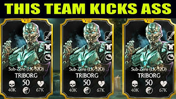 3 TRIBORG SUB-ZERO in ONE TEAM! They are AMAZING! Mortal Kombat X Mobile