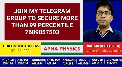 Join telegram Group of 11th,12th and 13th to get free Concept Jee Module/papers and video solutions