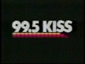 99.5 KISS FM radio TV commercial from 1985