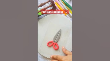 How to make Fondant scissor ✂️ #tutorial #shortvideo #video #viral #shortvideo #art #cooking #fondan