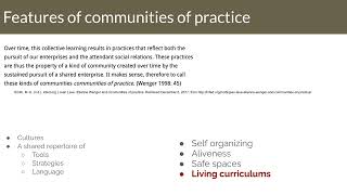 IB1CM1T2 - Communities of practice