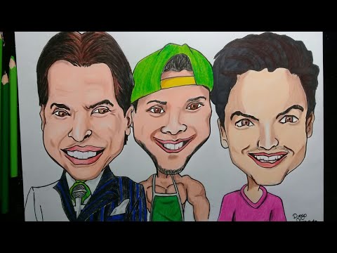 DESENHANDO CARICATURAS AO VIVO - FELIPE NETO