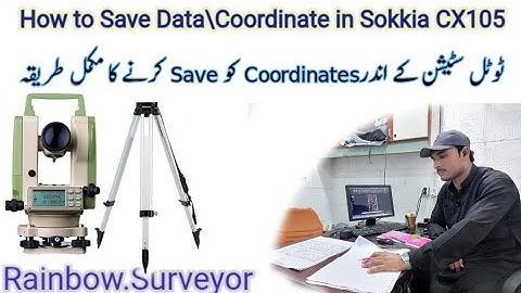 How to save coordinates in sokkia cx105 total station | How to save manually coordinates
