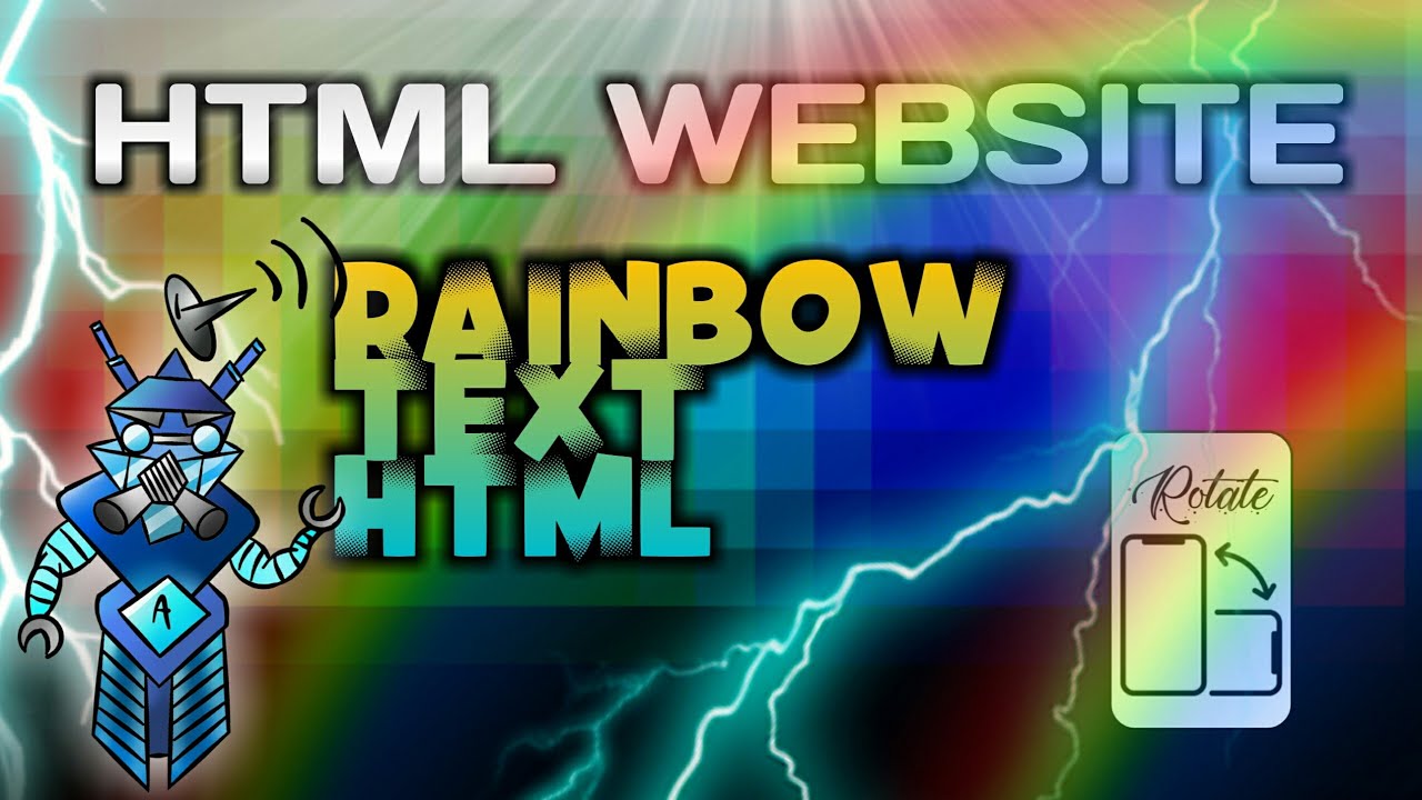 Auto Change Color Text HTML (RAINBOW TEXT HTML - MOBILE HTML+CSS ...