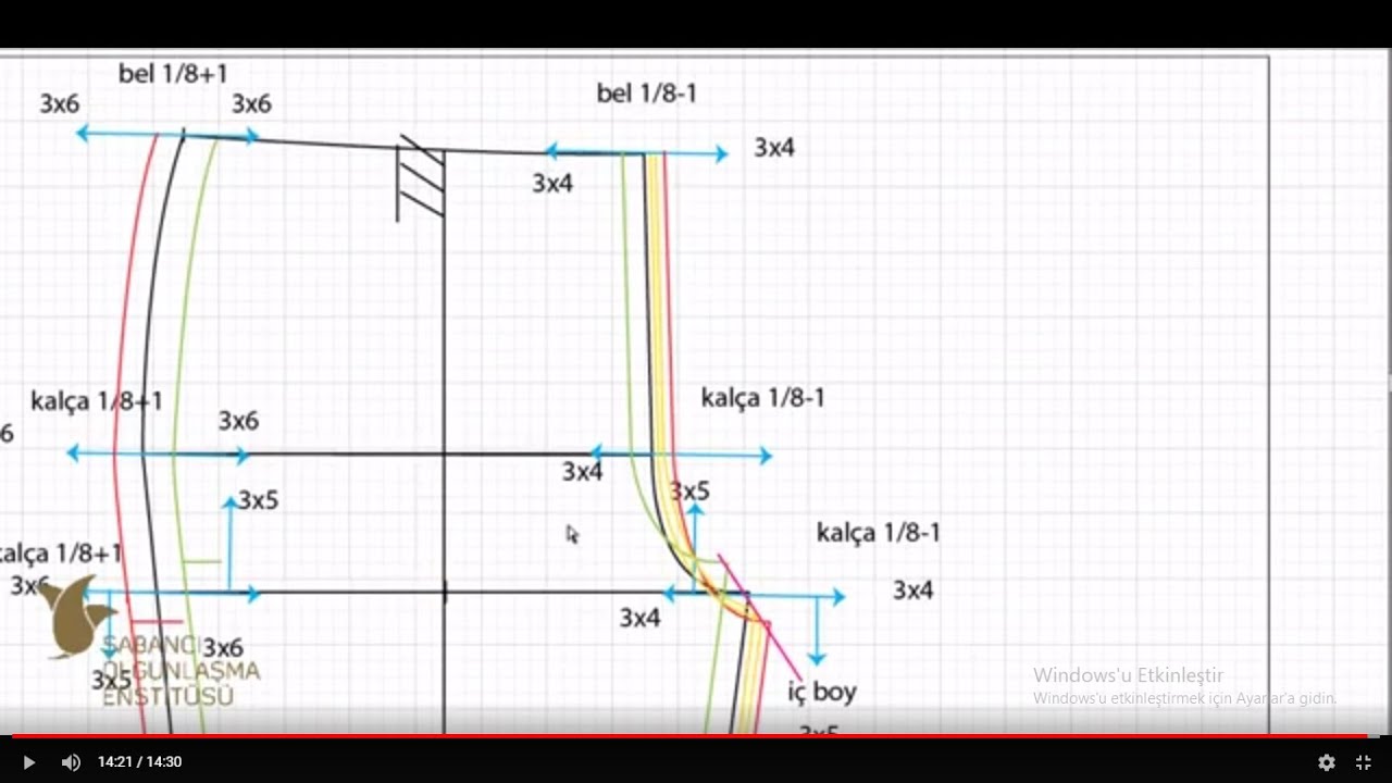 erkek pantolon kalıbı 1 (how to draw men's pants pattern )