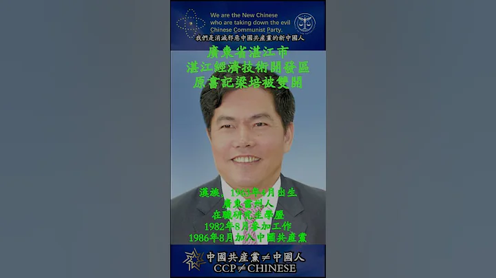 “共匪土共”广东省湛江市 湛江经济技术开发区 原书记梁培被双开 - 天天要闻