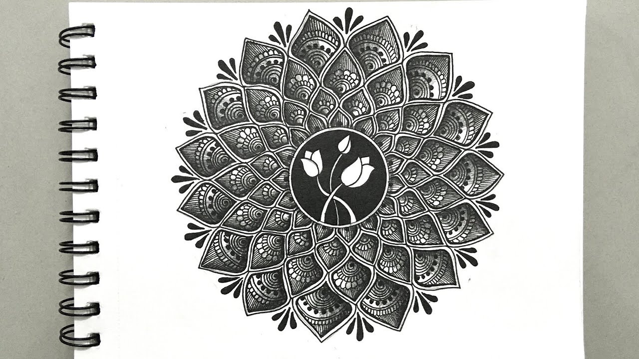 How to Draw 3D Mandala Art | Mandala Drawing Easy and Step by Step